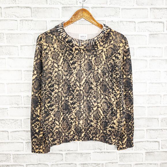 MISA Los Angeles Snake Print Crew Neck Pullover Sweater fits Large - Picture 2 of 7